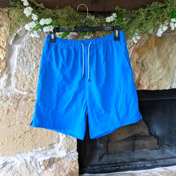 Peter Millar Blue Magic Print Swim Trunks